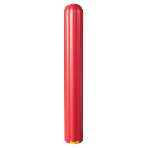 Ribbed Bollard Cover, 8" Dia. x 56" L, Red Rock Safety Industrial Ltd