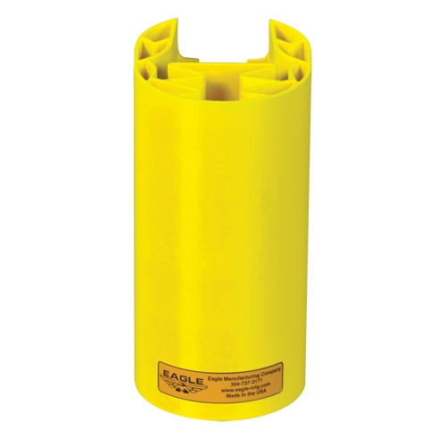 Butoir en poly pour rayonnage, 5" la x 6" lo x 8" h, Jaune Rock Safety Industrial Ltd