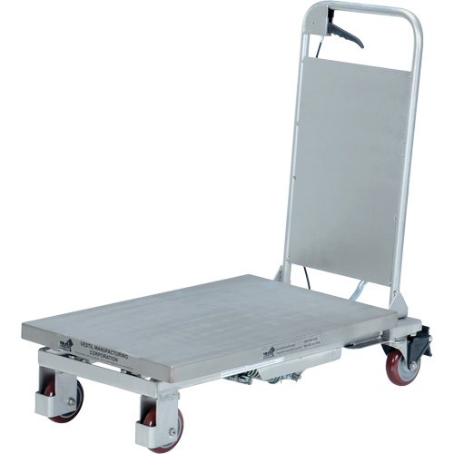 Manual Hydraulic Scissor Lift Table, 27-1/2" L x 17-5/8" W, Partial Stainless Steel, 400 lbs. Capacity Rock Safety Industrial Ltd