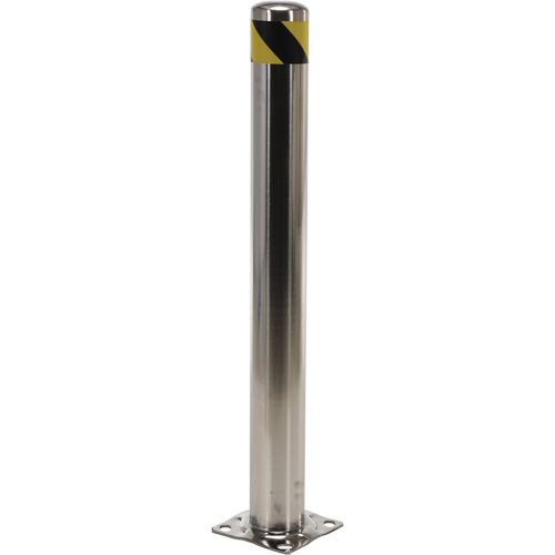 Butoir de s&eacute;curit&eacute;, Acier inoxydable, 42" h x 8" la, Argent Rock Safety Industrial Ltd