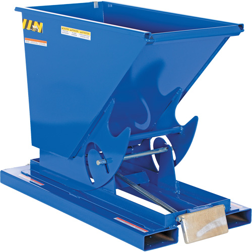 Conteneur autobasculeur, Acier, 1/3 vg³, Bleu Rock Safety Industrial Ltd