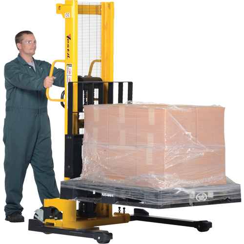 Manual Hydraulic Stacker, Hand Pump Operated, 2000 lbs. Capacity, 35" Max Lift Rock Safety Industrial Ltd