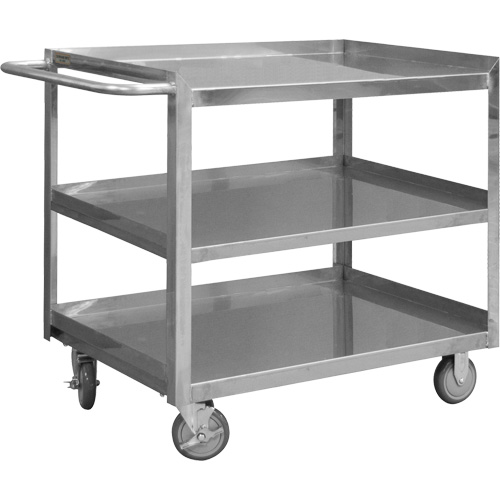 Chariot avec tablettes de calibre industriel, 3 Tiers, 18-1/8" la x 35" h x 36" p, Capacit&eacute; 1200 lb Rock Safety Industrial Ltd