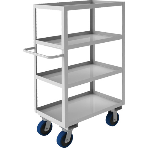 Chariot avec tablettes de calibre industriel, 4 Tiers, 24-1/8" la x 53" h x 54" p, Capacit&eacute; 1200 lb Rock Safety Industrial Ltd