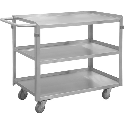 Chariot avec tablettes de calibre industriel, 3 Tiers, 16-3/4" la x 34" h x 36-7/16" p, Capacit&eacute; 600 lb Rock Safety Industrial Ltd