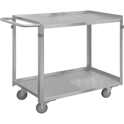 Chariot avec tablettes de calibre industriel, 2 Tiers, 16-3/4" la x 34" h x 36-7/16" p, Capacit&eacute; 600 lb Rock Safety Industrial Ltd