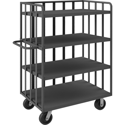 Chariot &agrave; tablettes ouvert portatif, 4 Tiers, 31-1/8" la x 57-1/2" h x 56-1/8" p, Capacit&eacute; 3600 lb Rock Safety Industrial Ltd