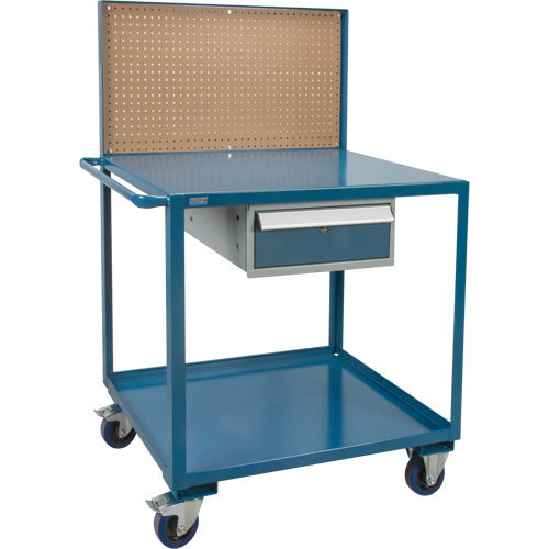 Mobile Service Cart, 2 Tiers, 24" W x 57" H x 40" D, 1200 lbs. Capacity Rock Safety Industrial Ltd
