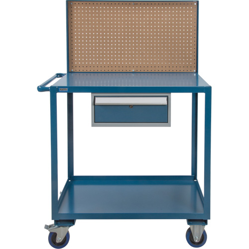 Mobile Service Cart, 2 Tiers, 24" W x 57" H x 40" D, 1200 lbs. Capacity Rock Safety Industrial Ltd