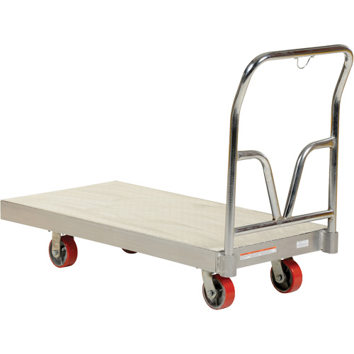 Aluminum Sheet Deck Platform Truck, 24" W x 48" L, 3600 lbs. Cap., Polyurethane Wheels Rock Safety Industrial Ltd