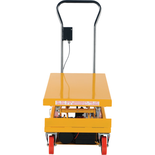 DC Powered Hydraulic Scissor Lift Elevating Cart, Steel, 39-3/4" L x 20-1/2" W, 1000 lbs. Capacity Rock Safety Industrial Ltd