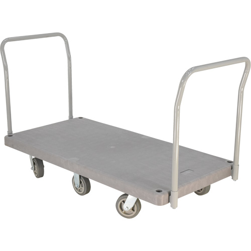 Heavy Duty Plastic Platform Truck, 60" L x 30" W, 3000 lbs. Cap., Polyurethane Wheels Rock Safety Industrial Ltd