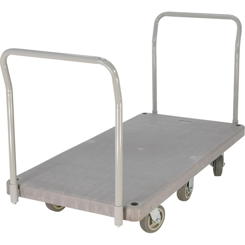 Heavy Duty Plastic Platform Truck, 60" L x 30" W, 3000 lbs. Cap., Polyurethane Wheels Rock Safety Industrial Ltd