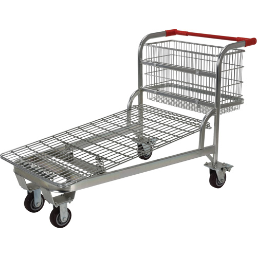 Chariot en treillis emboîtable, Acier, 28-3/4" x 37-1/16" x 59-5/8", Capacit&eacute; 275 lb Rock Safety Industrial Ltd
