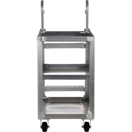 Stockpicker Truck, Aluminum, 21-7/8" W x 40" D, 3 Shelves, 660 lbs. Capacity Rock Safety Industrial Ltd