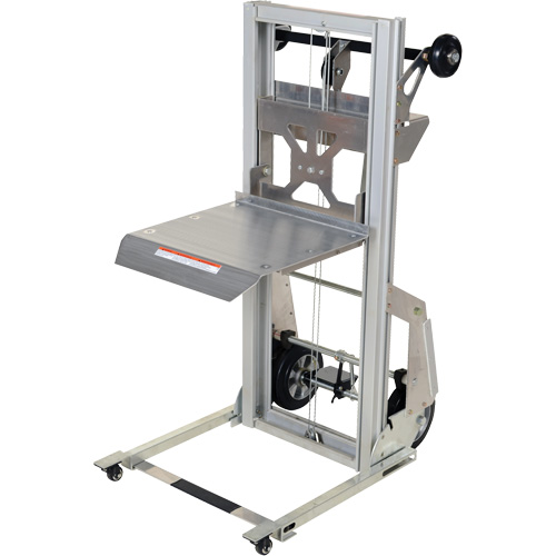 Appareil de levage portatif en aluminium, M&eacute;canisme Pompe au pied, Capacit&eacute; de 200 lb, Levage max de 61" Rock Safety Industrial Ltd
