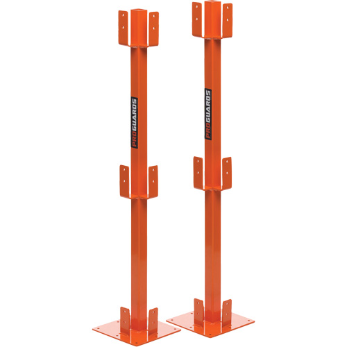 Poteaux temporaires ProGuards pour barri&egrave;re de s&eacute;curit&eacute;, 8" la x 39" h, Orange Rock Safety Industrial Ltd