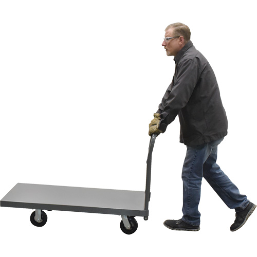 Platform Truck, 48" L x 24" W, 2000 lbs. Capacity, Rubber Casters Rock Safety Industrial Ltd