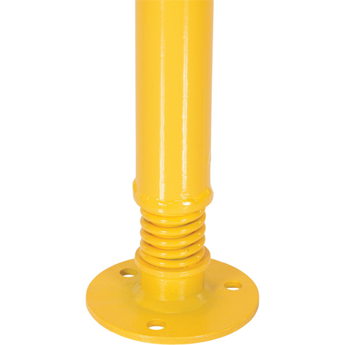 Spring Loaded Bollard, Steel, 42" H x 2-1/8" W, Yellow Rock Safety Industrial Ltd