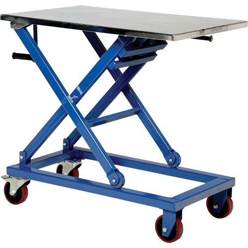 Manual Scissor Lift Table, 37" L x 23-1/2" W, Steel, 660 lbs. Capacity Rock Safety Industrial Ltd