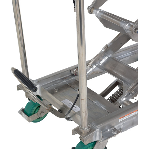 Manual Hydraulic Scissor Lift Table, 36-1/4" L x 19-3/8" W, Stainless Steel, 600 lbs. Capacity Rock Safety Industrial Ltd