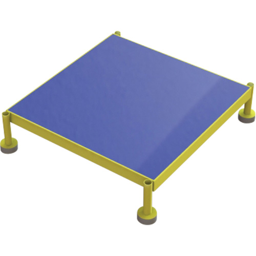 Adjustable Height One-Step Work Platform, 24" W x 24" D, 800 lbs. Capacity, All-Welded Rock Safety Industrial Ltd