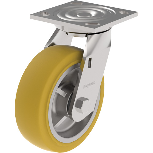 21 Series Medium-Duty Caster, Rigid, 4" (101.6 mm), Urethane, 700 lbs. (317 kg.) Rock Safety Industrial Ltd