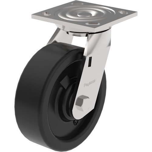 21 Series Medium-Duty Caster, Rigid, 6" (152.4 mm), Phenolic, 1200 lbs. (544.3 kg.) Rock Safety Industrial Ltd