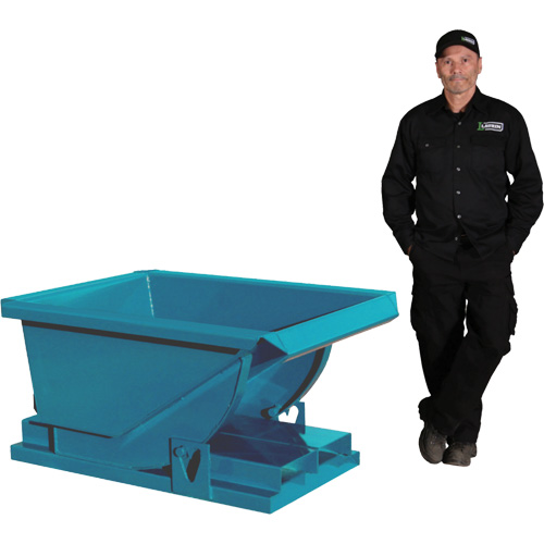 Conteneur autobasculeur, Acier, 1/3 vg³, Bleu Rock Safety Industrial Ltd
