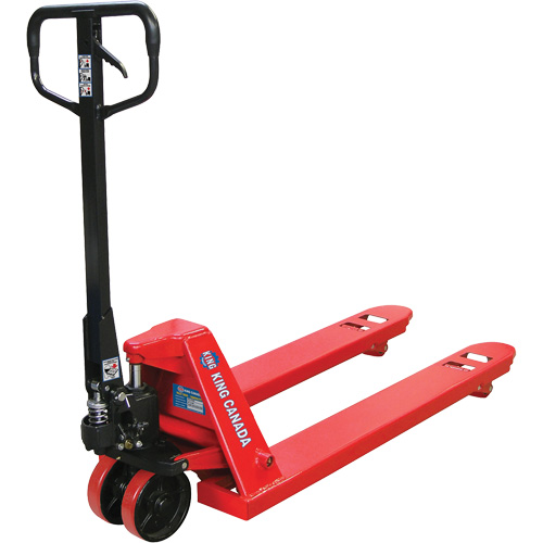 Transpalette avec roues en polyur&eacute;thanne, Acier, 48" lo x 27" la, Capacit&eacute; 5500 lb Rock Safety Industrial Ltd