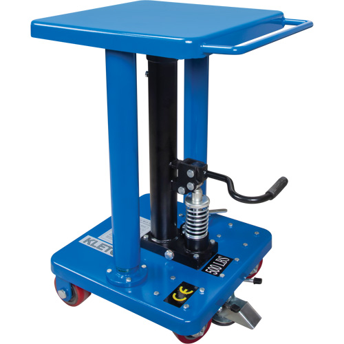 Table de travail hydraulique, 18'' lo x 18'' la, Acier, Capacit&eacute; 500 lb Rock Safety Industrial Ltd