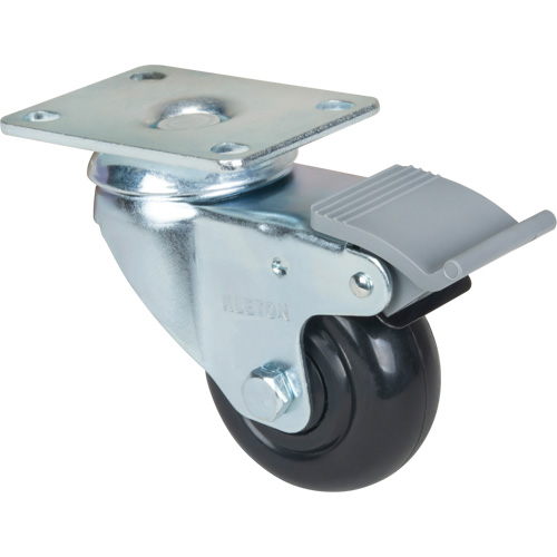 Roulette, Pivotant avec frein, 3" (76,2 mm), Polyol&eacute;fine, 250 lb (113,4 kg) Rock Safety Industrial Ltd