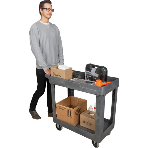 Utility Service Cart, 2 Tiers, 16-1/2" x 32-1/2" x 34-1/2", 550 lbs. Capacity Rock Safety Industrial Ltd