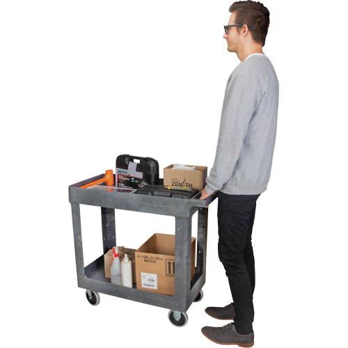 Utility Service Cart, 2 Tiers, 16-1/2" x 32-1/2" x 34-1/2", 550 lbs. Capacity Rock Safety Industrial Ltd