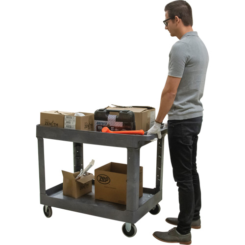 Utility Service Cart, 2 Tiers, 24-5/8" x 32-1/2" x 40", 550 lbs. Capacity Rock Safety Industrial Ltd