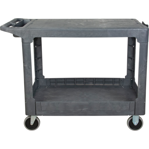 Flat-Shelf Utility Service Cart, 2 Tiers, 25-1/4" x 32-1/4" x 44", 550 lbs. Capacity Rock Safety Industrial Ltd