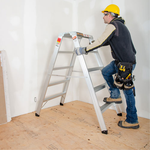 Portable Work-Stand Saw Horse, Aluminum Frame, 12-1/4" D x 56" H Rock Safety Industrial Ltd