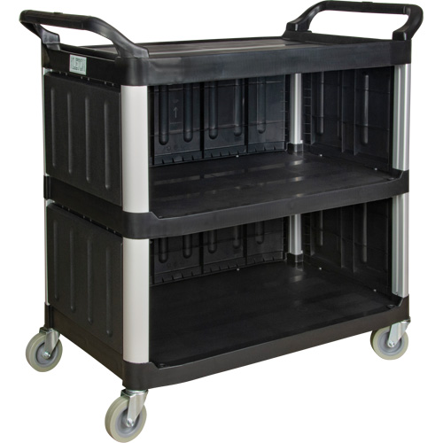 Chariot utilitaire, 3 tiers, 19-3/4" x 37-1/2" x 40-1/4", Capacit&eacute; 250 lb Rock Safety Industrial Ltd