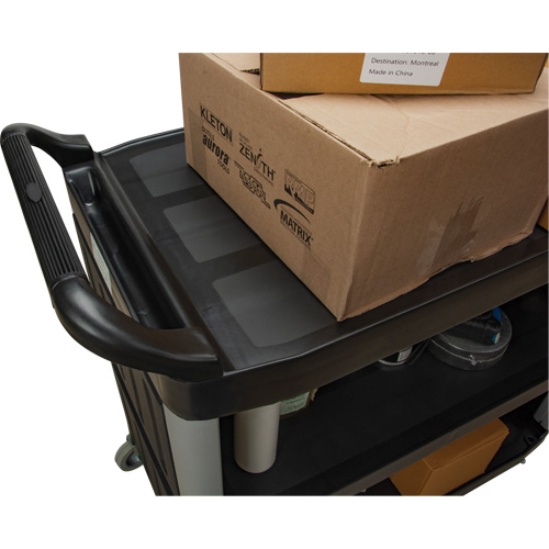Chariot utilitaire, 3 tiers, 19-3/4" x 37-1/2" x 40-1/4", Capacit&eacute; 250 lb Rock Safety Industrial Ltd