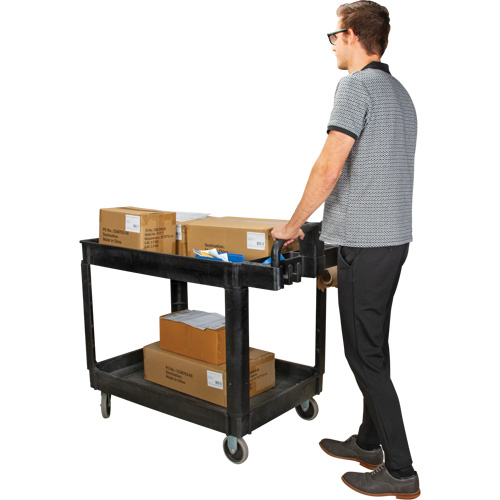 Chariot utilitaire, 2 tiers, 25-5/8" x 33-1/2" x 43-3/4", Capacit&eacute; 550 lb Rock Safety Industrial Ltd