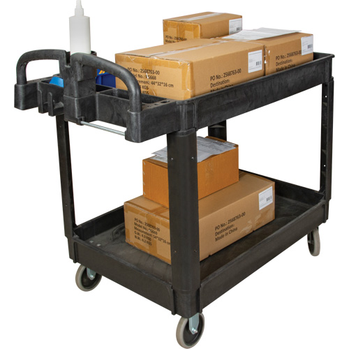 Chariot utilitaire, 2 tiers, 25-5/8" x 33-1/2" x 43-3/4", Capacit&eacute; 550 lb Rock Safety Industrial Ltd