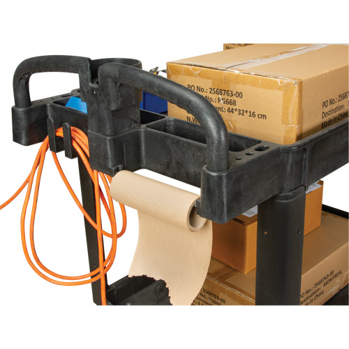 Chariot utilitaire, 2 tiers, 25-5/8" x 33-1/2" x 43-3/4", Capacit&eacute; 550 lb Rock Safety Industrial Ltd