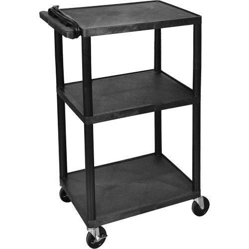 Chariot utilitaire &eacute;lectrique, 3 tiers, 24" x 42" x 18", Capacit&eacute; 300 lb Rock Safety Industrial Ltd
