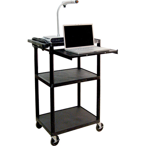 Chariot utilitaire &eacute;lectrique, 3 tiers, 24" x 42" x 18", Capacit&eacute; 300 lb Rock Safety Industrial Ltd