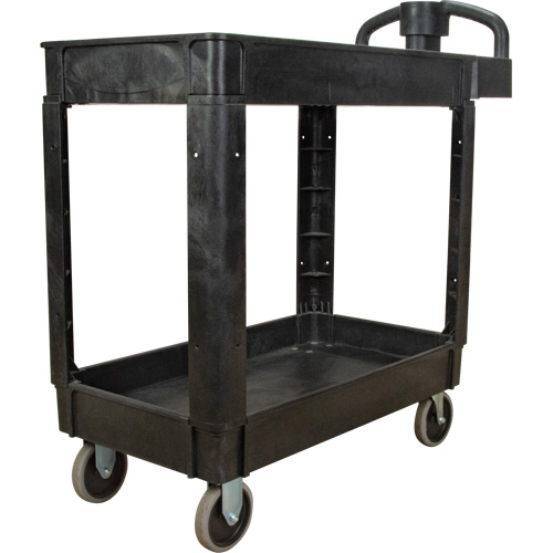 Utility Cart, 2 Tiers, 17-1/8" x 33-1/2" x 37-5/8", 550 lbs. Capacity Rock Safety Industrial Ltd