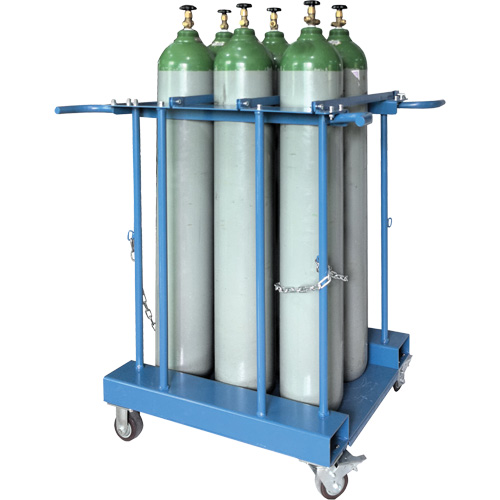 Support de rangement pour 6 cylindres pour chariot &eacute;l&eacute;vateur Rock Safety Industrial Ltd