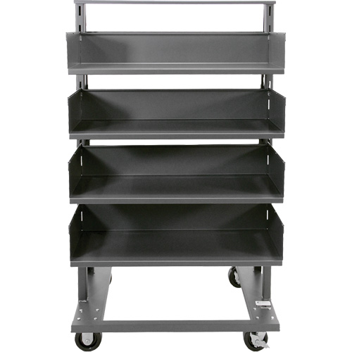 Single-Sided Heavy Duty A-Frame Cart with 4 Large Trays, 38" x 25" x 63", 2500 lbs. Capacity Rock Safety Industrial Ltd