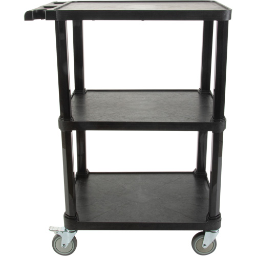 Chariot utilitaire avec tablette plate, 3 tiers, 18-1/8" x 37-3/8" x 27-3/4", Capacit&eacute; 330 lb Rock Safety Industrial Ltd