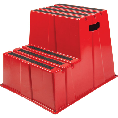 Industrial Step Stool, 2 Steps, 26" x 22-7/16" x 19-11/16" High Rock Safety Industrial Ltd