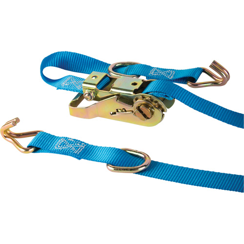 Ratchet Strap, J-Hook, 1" W x 16' L, 835 lbs. (379 kg) WLL Rock Safety Industrial Ltd
